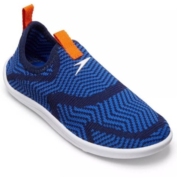 SPEEDO Junior "Surf Strider" Knit Water Shoes - Zig Zag Blue  🏄  NEW!! - Picture 2 of 9
